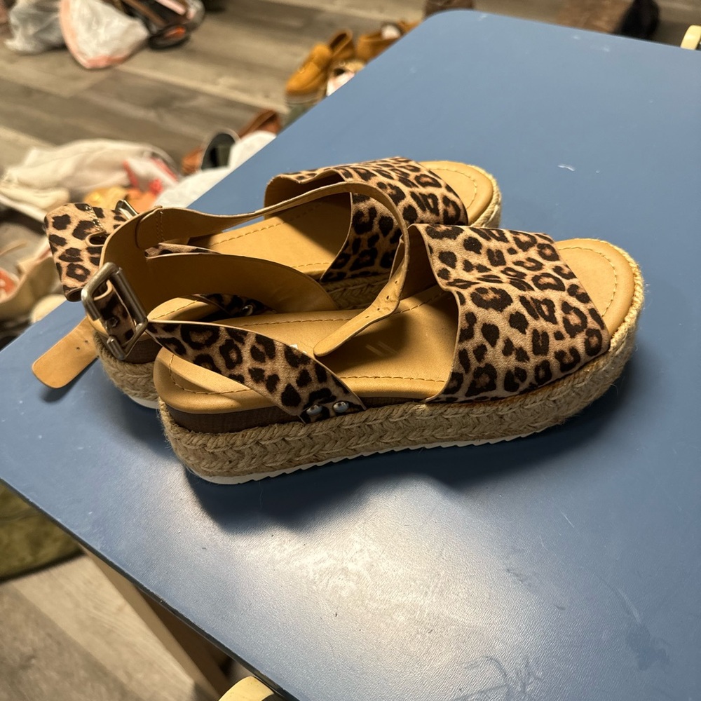 Soda Leopard Print Sandals